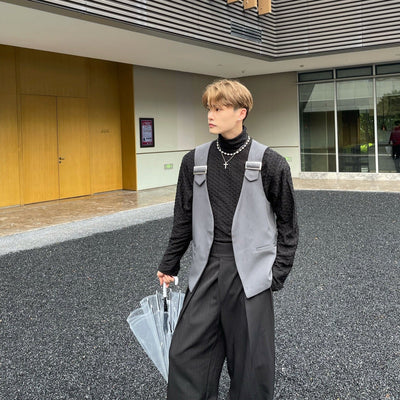 Cui Honeycomb Textured Mockneck-korean-fashion-Turtleneck-Cui's Closet-OH Garments