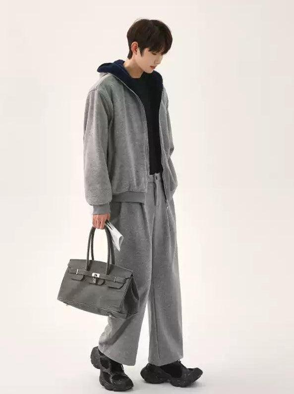 Cui Inside Velvet Hoodie & Sweatpants Set-korean-fashion-Clothing Set-Cui's Closet-OH Garments