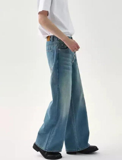 Cui Irregular Side Link Jeans-korean-fashion-Jeans-Cui's Closet-OH Garments