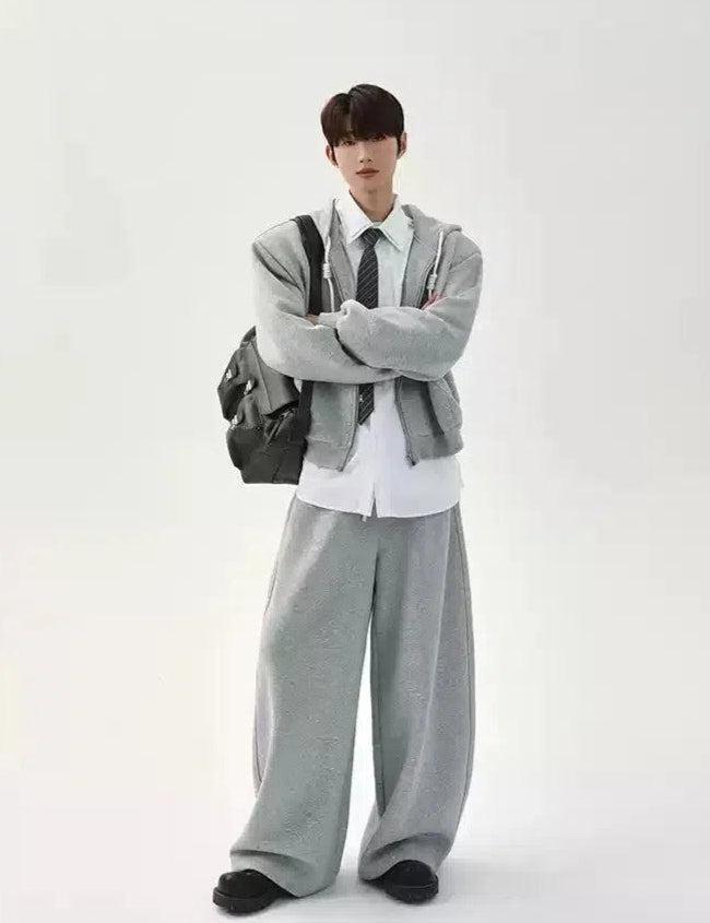 Cui Knot Drawstring Hoodie & Sweatpants Set-korean-fashion-Clothing Set-Cui's Closet-OH Garments