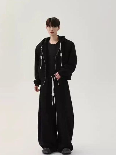 Cui Knot Drawstring Hoodie & Sweatpants Set-korean-fashion-Clothing Set-Cui's Closet-OH Garments