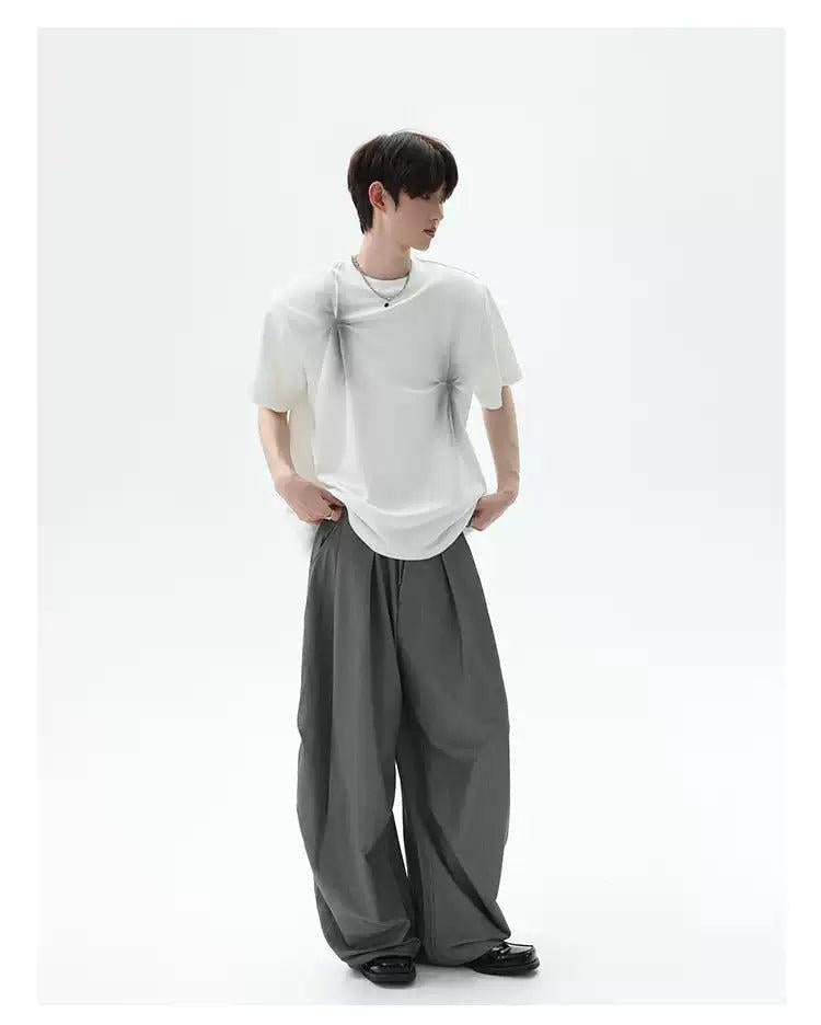 Cui Lace-Up Pleated Wide Trousers-korean-fashion-Trousers-Cui's Closet-OH Garments