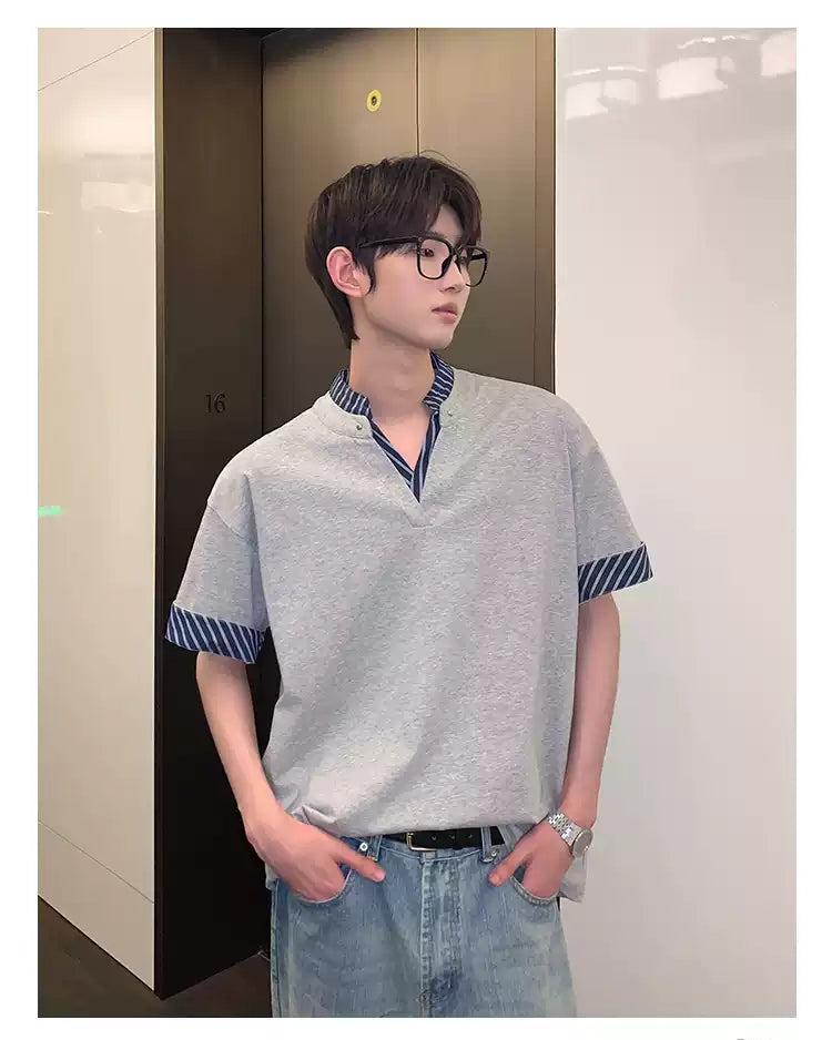 Cui Layered Comfty Fit T-Shirt-korean-fashion-T-Shirt-Cui's Closet-OH Garments