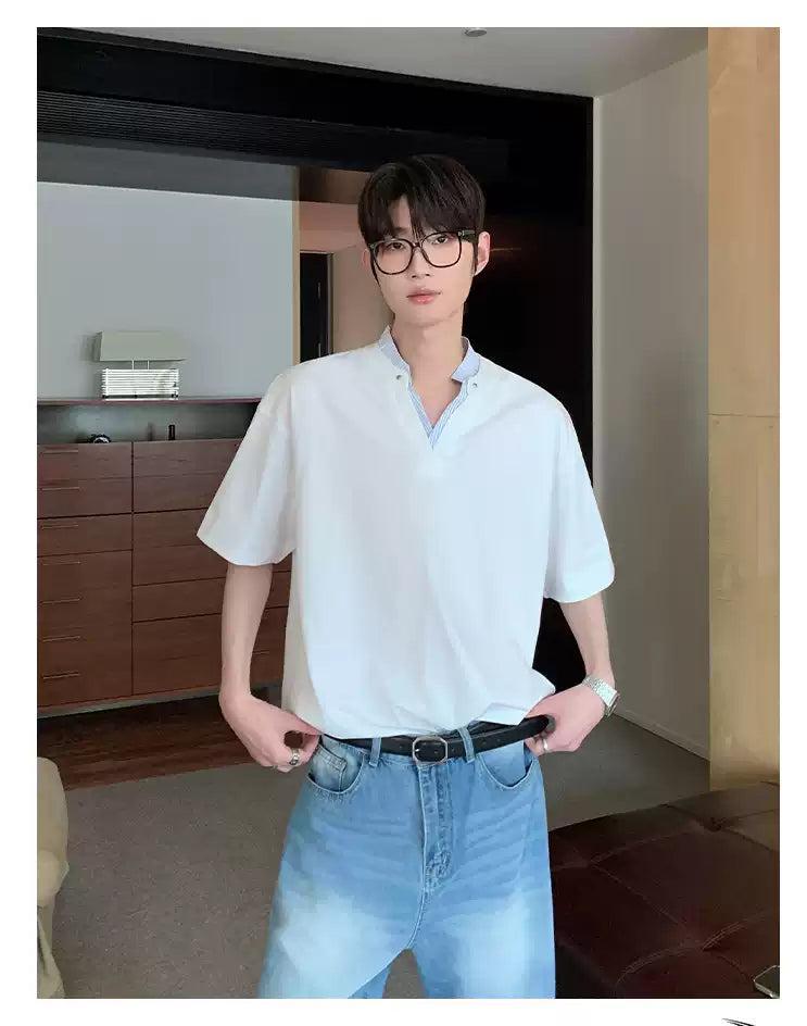 Cui Layered Comfty Fit T-Shirt-korean-fashion-T-Shirt-Cui's Closet-OH Garments