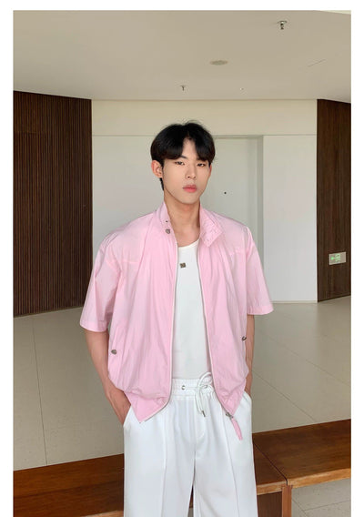 Cui Light Color Zippered Shirt-korean-fashion-Shirt-Cui's Closet-OH Garments