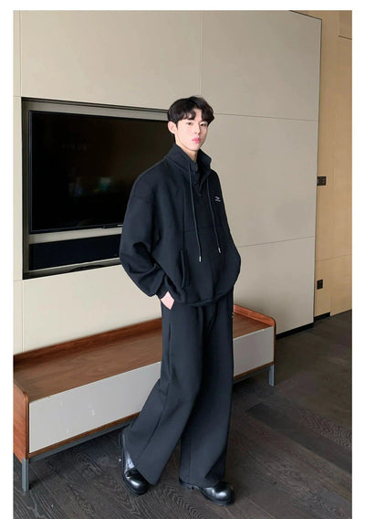 Cui Loose Fit Athleisure Jacket & Sweatpants Set-korean-fashion-Clothing Set-Cui's Closet-OH Garments