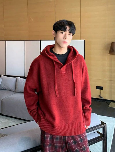 Cui Loose Plain Hooded Sweater-korean-fashion-Sweater-Cui's Closet-OH Garments