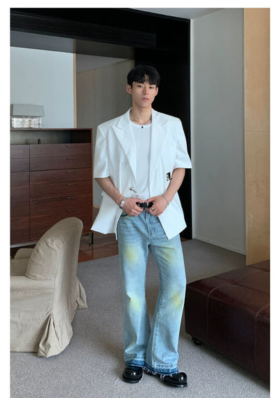 Cui Metal Details Suit Blazer-korean-fashion-Blazer-Cui's Closet-OH Garments