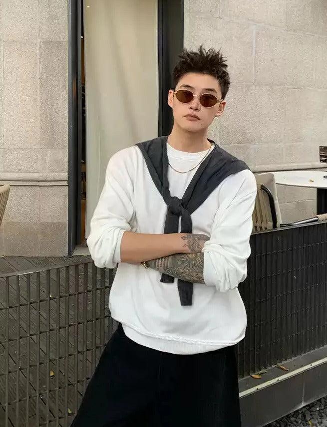 Cui Pattern Knitted Lightweight Sweater-korean-fashion-T-Shirt-Cui's Closet-OH Garments