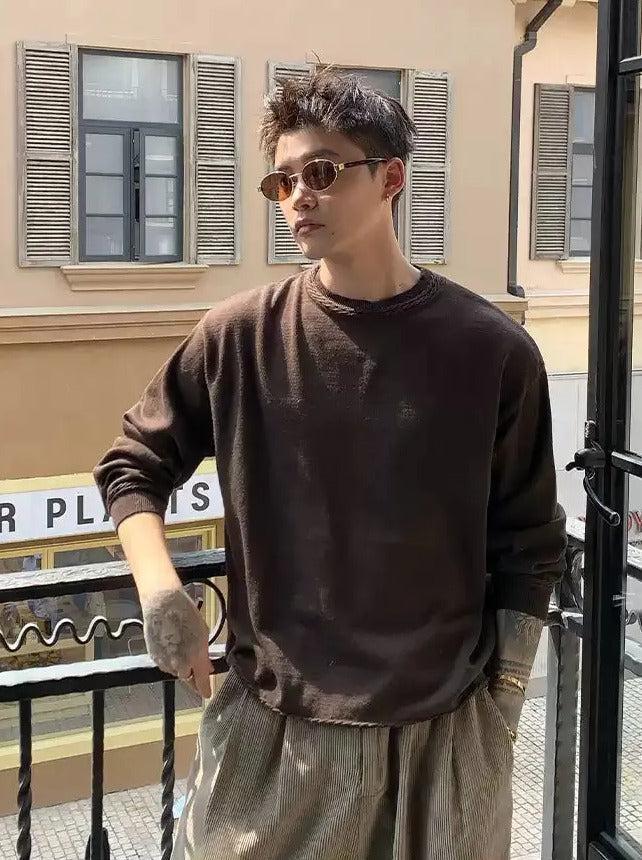 Cui Pattern Knitted Lightweight Sweater-korean-fashion-T-Shirt-Cui's Closet-OH Garments