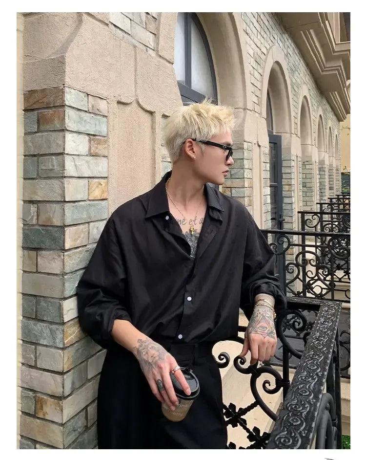 Cui Plain Color L/S Shirt-korean-fashion-Shirt-Cui's Closet-OH Garments