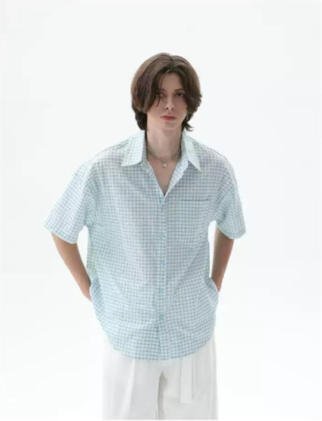 Cui Relaxed Fit Checkered Shirt-korean-fashion-Shirt-Cui's Closet-OH Garments