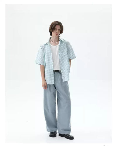 Cui Relaxed Fit Checkered Shirt-korean-fashion-Shirt-Cui's Closet-OH Garments