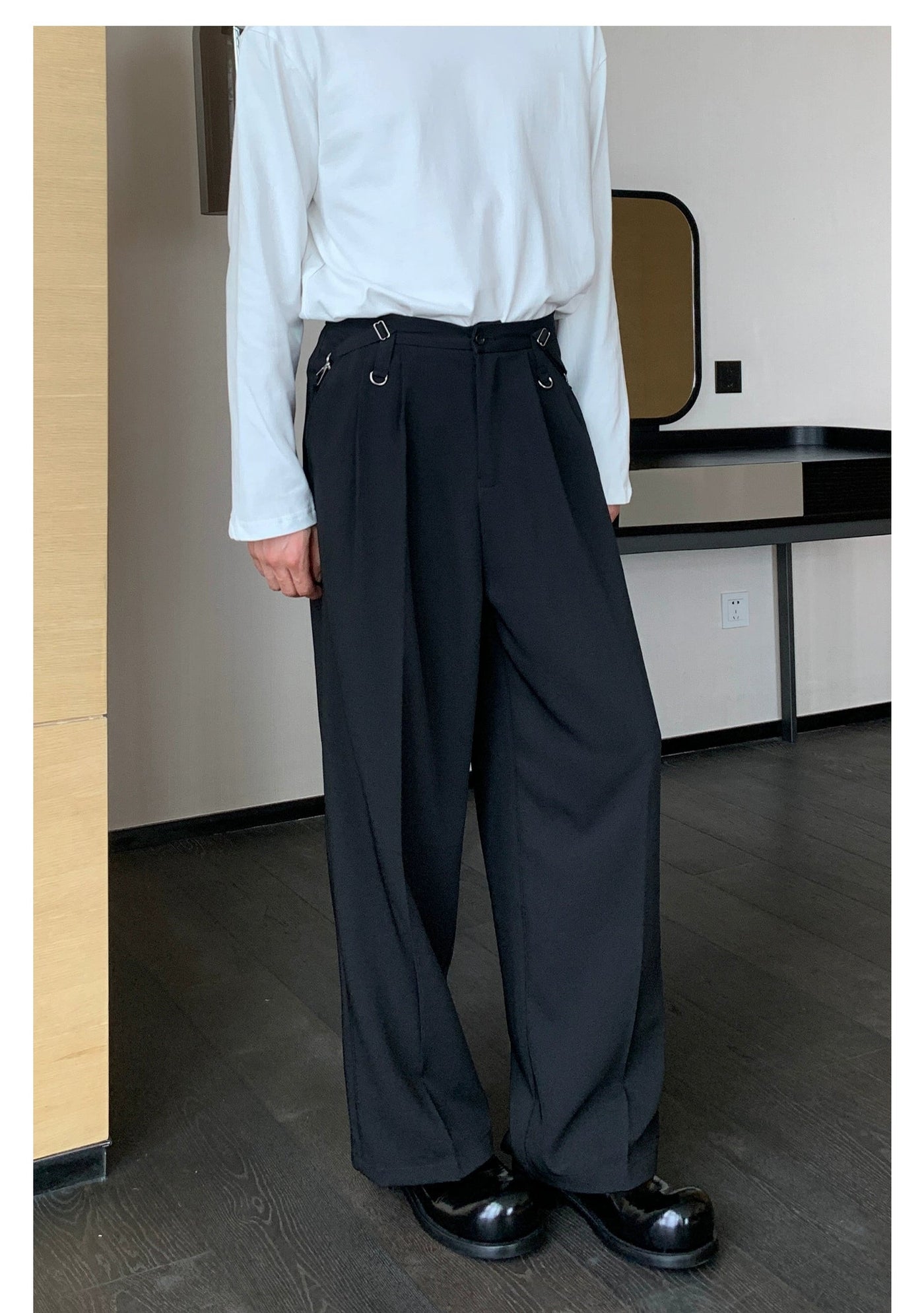 Cui Relaxed Flow Pleated Trousers-korean-fashion-Trousers-Cui's Closet-OH Garments