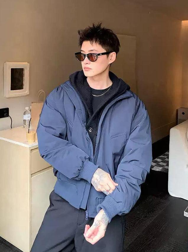 Cui Ribbed Hem Bomber Jacket-korean-fashion-Jacket-Cui's Closet-OH Garments