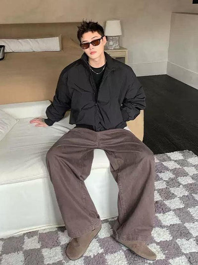 Cui Ribbed Hem Bomber Jacket-korean-fashion-Jacket-Cui's Closet-OH Garments