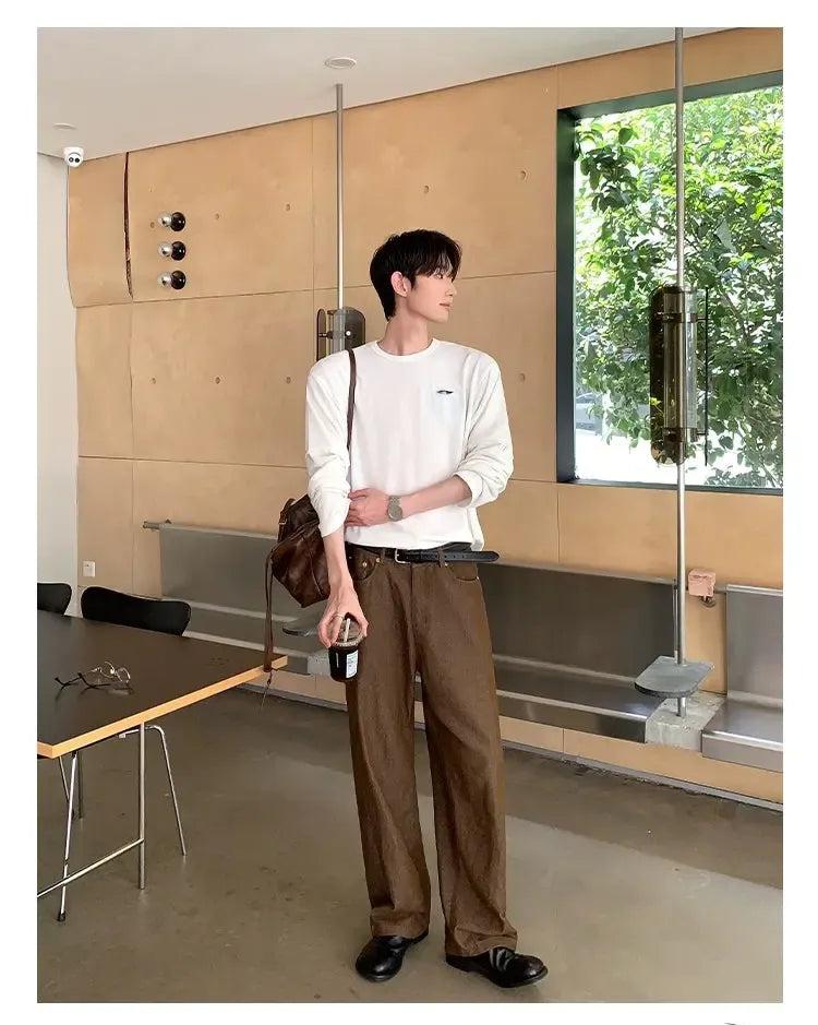 Cui Ripped Pocket L/S T-Shirt-korean-fashion-T-Shirt-Cui's Closet-OH Garments