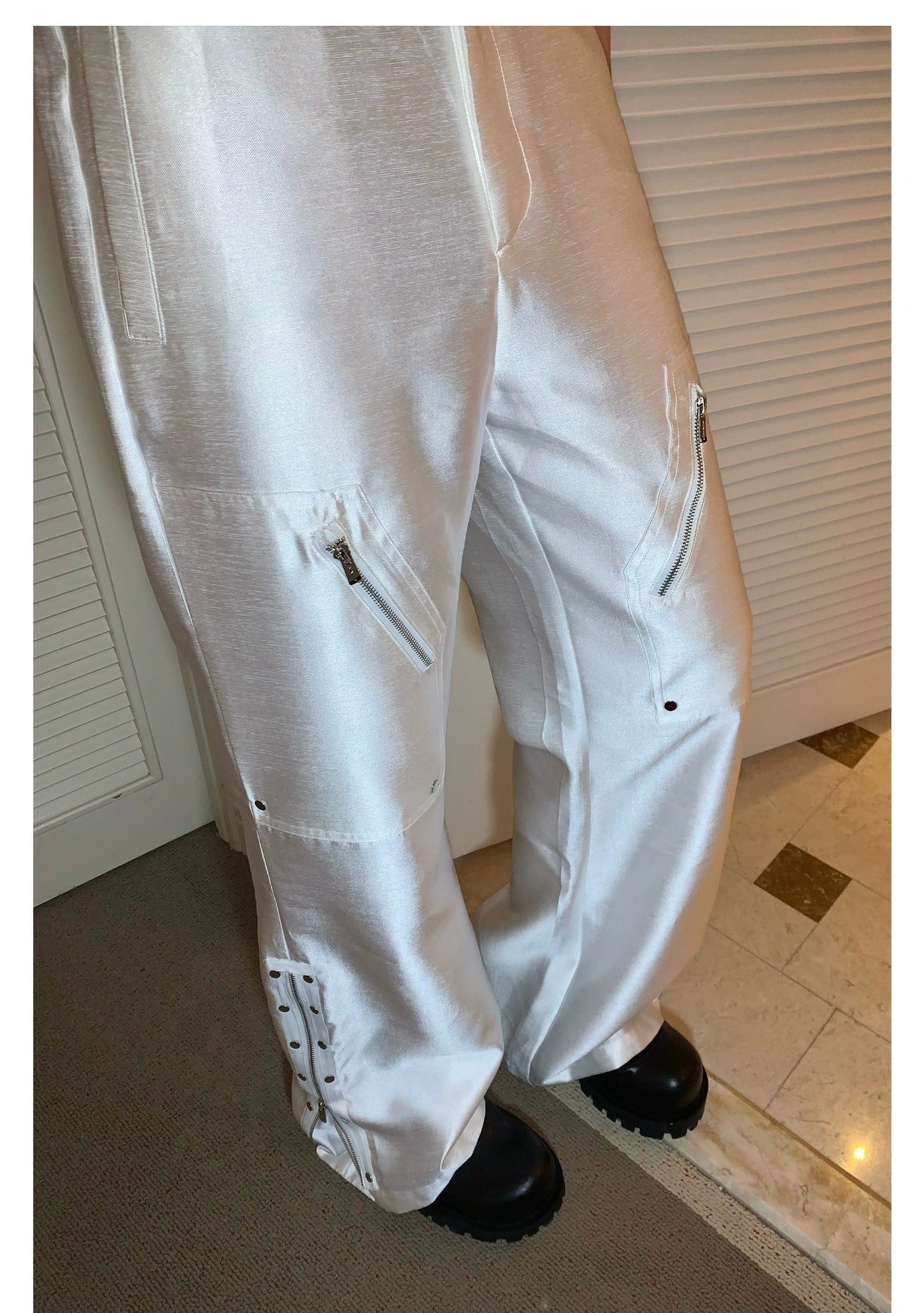 Cui Riveted & Zipped Pants-korean-fashion-Pants-Cui's Closet-OH Garments