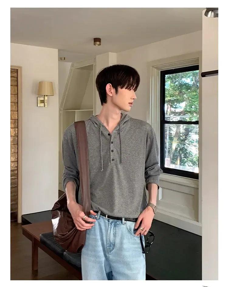 Cui Sheer Drawstring Hooded T-Shirt-korean-fashion-Sweater-Cui's Closet-OH Garments