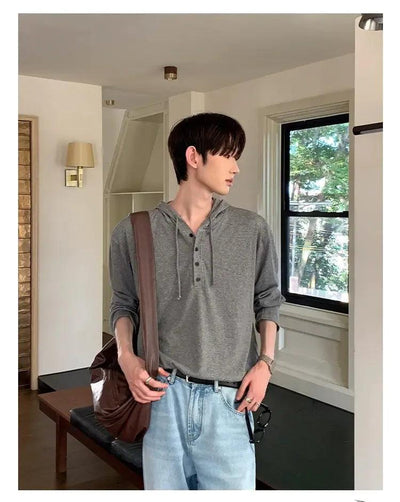 Cui Sheer Drawstring Hooded T-Shirt-korean-fashion-Sweater-Cui's Closet-OH Garments