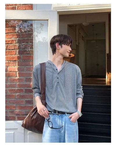 Cui Sheer Drawstring Hooded T-Shirt-korean-fashion-Sweater-Cui's Closet-OH Garments