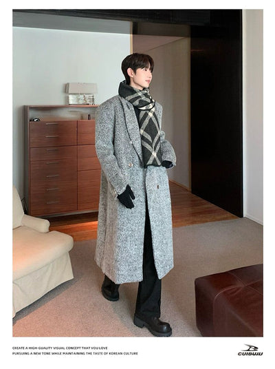 Cui Shoulder Pad Furry Long Coat-korean-fashion-Long Coat-Cui's Closet-OH Garments