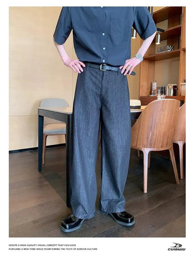 Cui Slant Pocket Scimitar Jeans-korean-fashion-Jeans-Cui's Closet-OH Garments