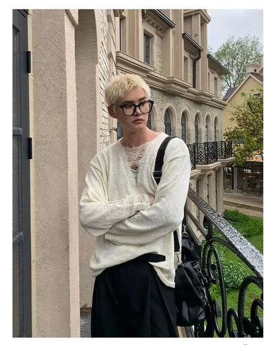 Cui Sleek Distressed Sweater-korean-fashion-Sweater-Cui's Closet-OH Garments
