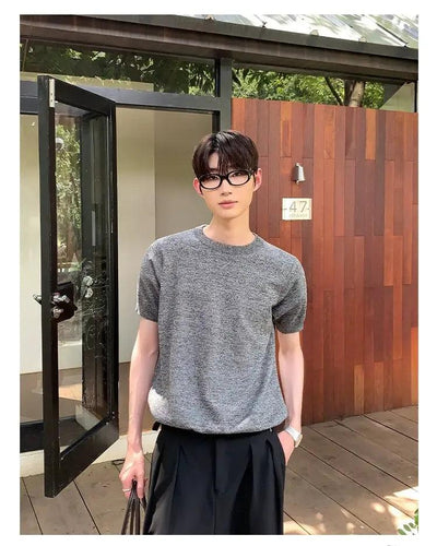 Cui Solid Color Regular Fit T-Shirt-korean-fashion-T-Shirt-Cui's Closet-OH Garments