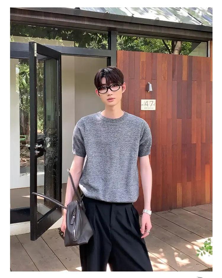 Cui Solid Color Regular Fit T-Shirt-korean-fashion-T-Shirt-Cui's Closet-OH Garments