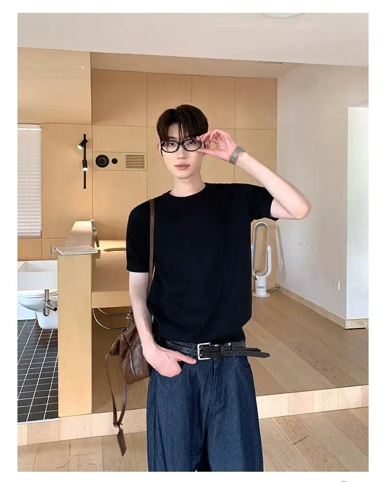 Cui Solid Color Regular Fit T-Shirt-korean-fashion-T-Shirt-Cui's Closet-OH Garments