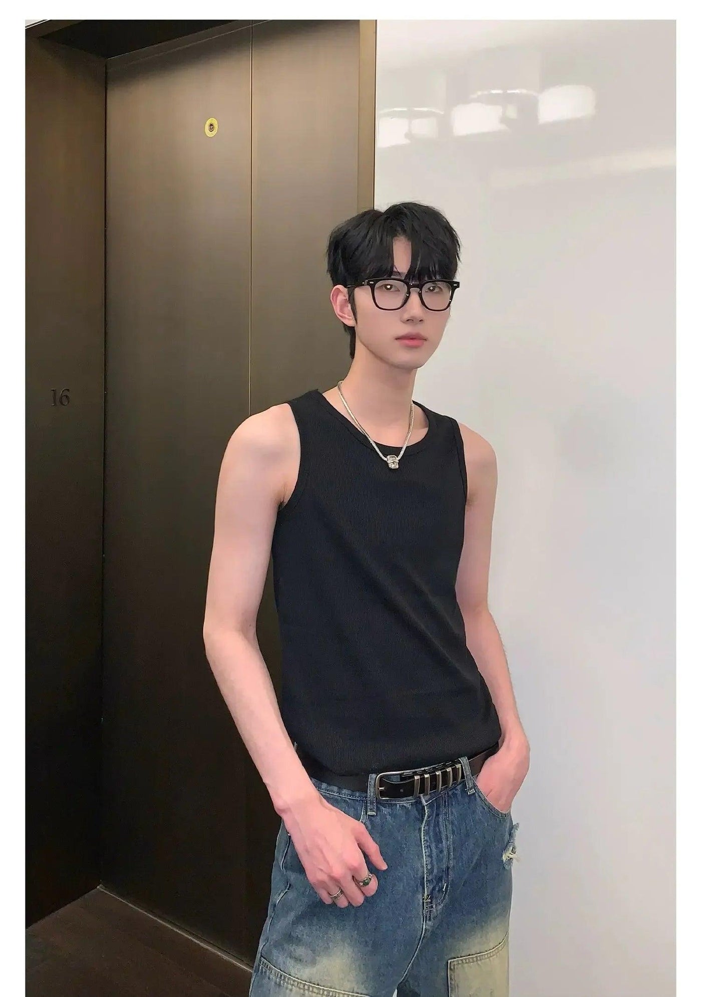Cui Solid Color Slim Fit Tank Top-korean-fashion-Tank Top-Cui's Closet-OH Garments