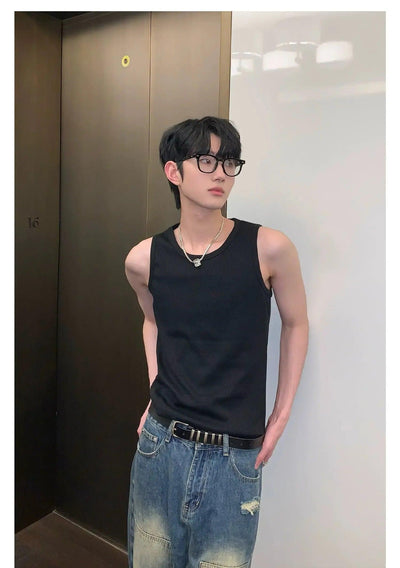 Cui Solid Color Slim Fit Tank Top-korean-fashion-Tank Top-Cui's Closet-OH Garments