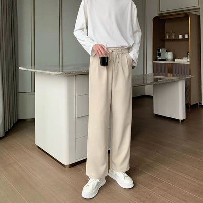 Cui Solid Color Straight Leg Pants-korean-fashion-Pants-Cui's Closet-OH Garments