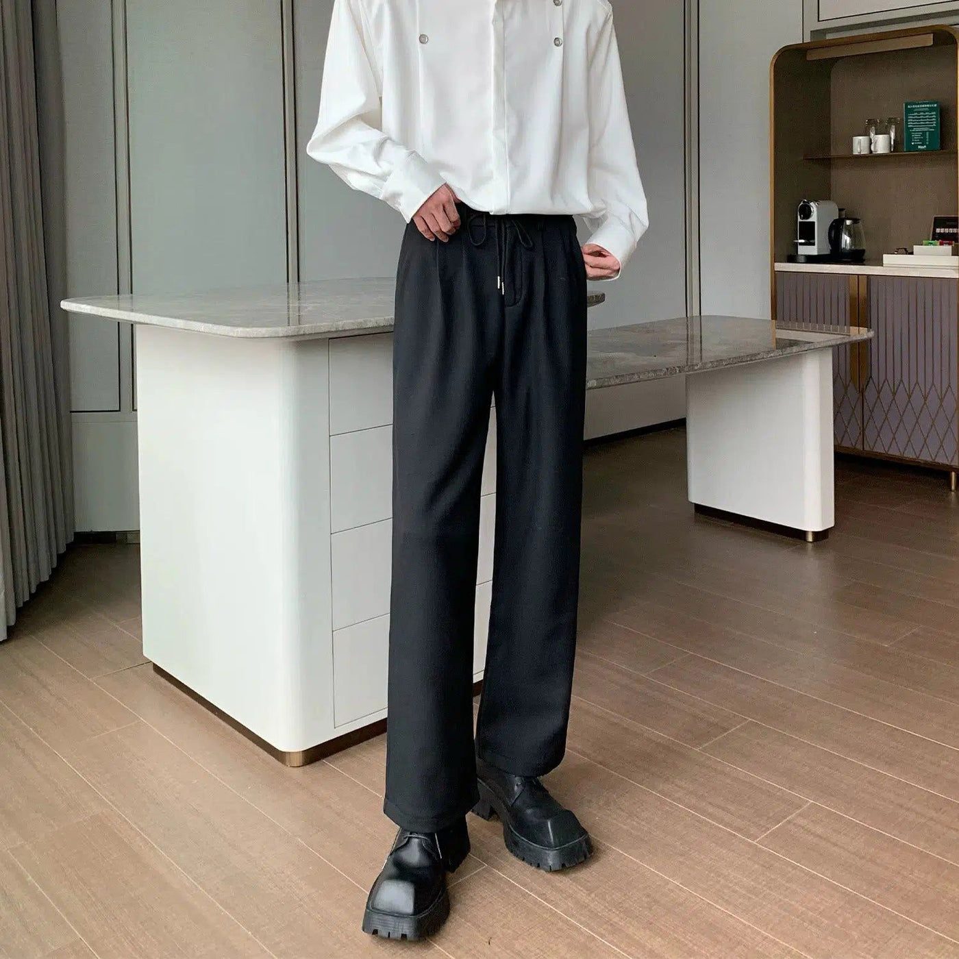 Cui Solid Color Straight Leg Pants-korean-fashion-Pants-Cui's Closet-OH Garments