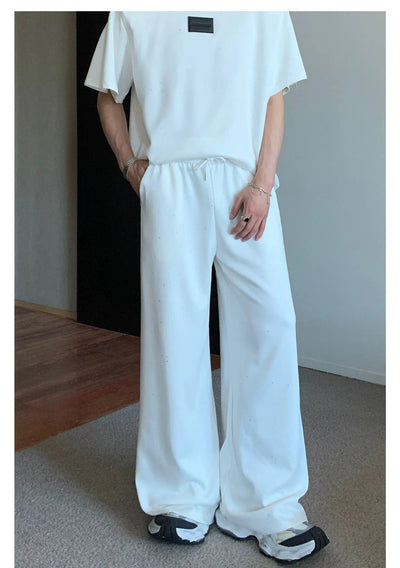 Cui Starry Glitz T-Shirt & Casual Trousers Set-korean-fashion-Clothing Set-Cui's Closet-OH Garments