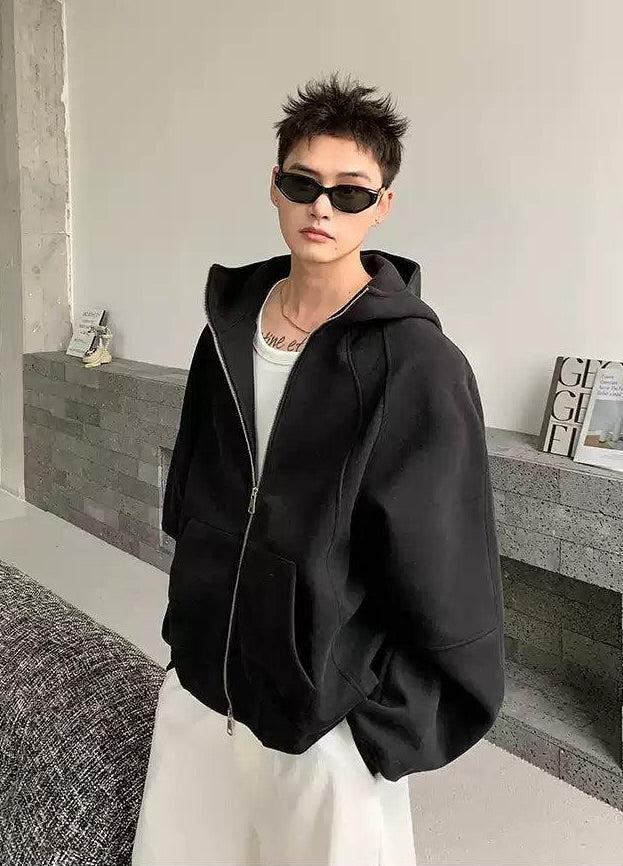 Cui Structured Dual-End Zipped Hoodie-korean-fashion-Hoodie-Cui's Closet-OH Garments
