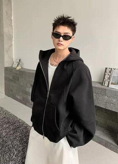 Cui Structured Dual-End Zipped Hoodie-korean-fashion-Hoodie-Cui's Closet-OH Garments
