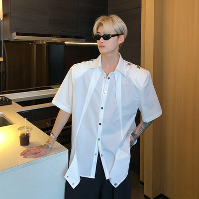 Cui Structured Lines Boxy Shirt-korean-fashion-Shirt-Cui's Closet-OH Garments
