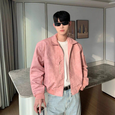 Cui Structured Shoulder PU Leather Jacket-korean-fashion-Jacket-Cui's Closet-OH Garments