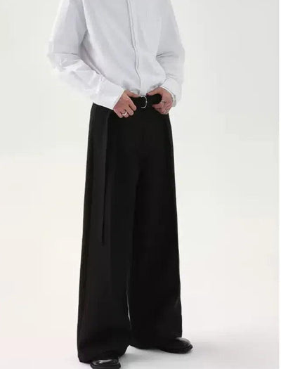 Cui Waist Belt Layered Pants-korean-fashion-Pants-Cui's Closet-OH Garments