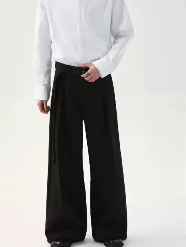 Cui Waist Belt Layered Pants-korean-fashion-Pants-Cui's Closet-OH Garments