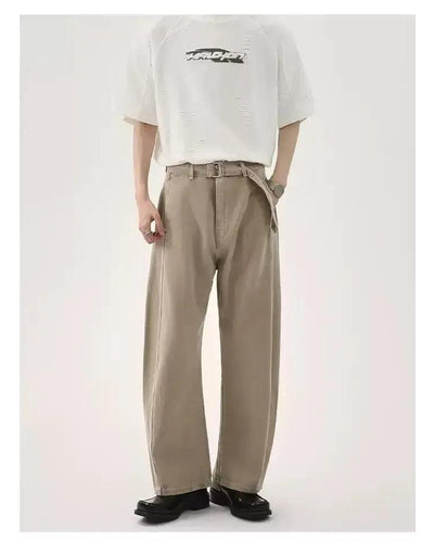 Cui Washed Belt Buckle Jeans-korean-fashion-Jeans-Cui's Closet-OH Garments