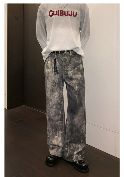 Cui Washed Ink-Dyed Jeans-korean-fashion-Jeans-Cui's Closet-OH Garments