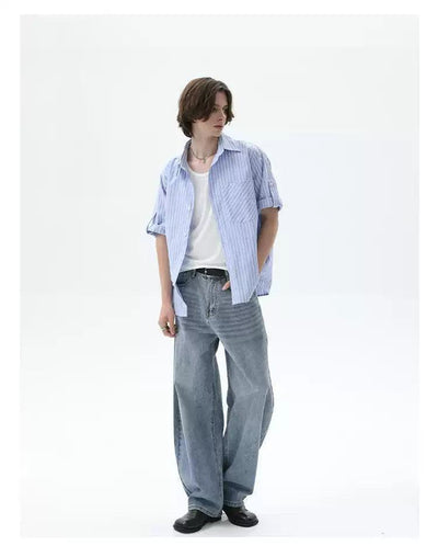 Cui Washed Whisker Straight Jeans-korean-fashion-Jeans-Cui's Closet-OH Garments