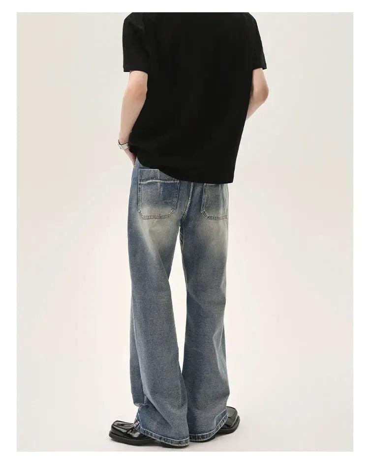 Cui Whiskers Pattern Wide Jeans-korean-fashion-Jeans-Cui's Closet-OH Garments