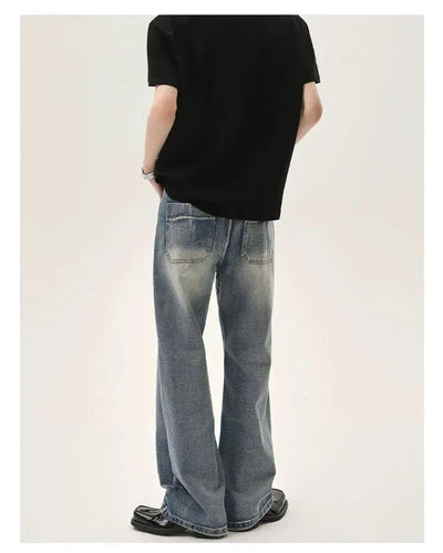 Cui Whiskers Pattern Wide Jeans-korean-fashion-Jeans-Cui's Closet-OH Garments