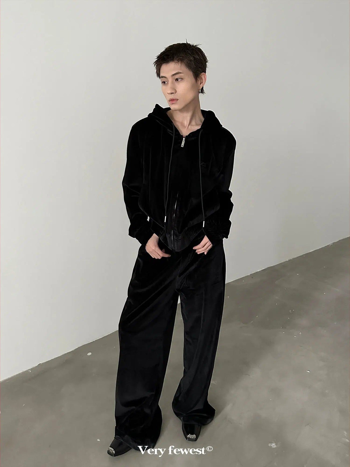 Gen Athleisure Velour Hoodie & Pants Clothing Set-korean-fashion-Clothing Set-Gen's Closet-OH Garments
