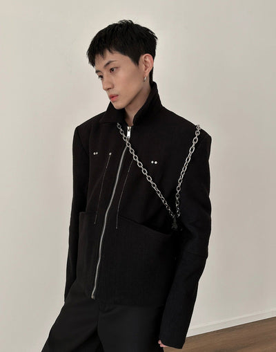 Gen Boxy Fit Zippered Jacket-korean-fashion-Jacket-Gen's Closet-OH Garments