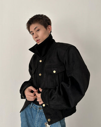 Gen Breast Pocket PU Leather Jacket-korean-fashion-Jacket-Gen's Closet-OH Garments